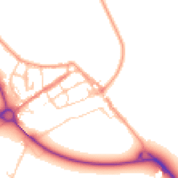 Daytime road noise heatmap for BN18 9JW