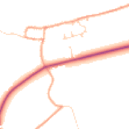 Daytime road noise heatmap for BN18 9LX