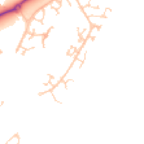 Daytime road noise heatmap for BN23 5AE