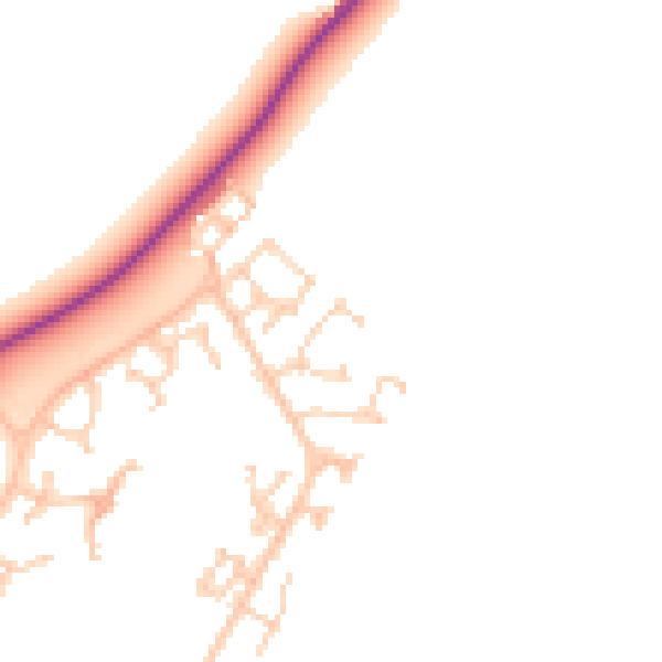 Daytime road noise heatmap for BN23 5BF
