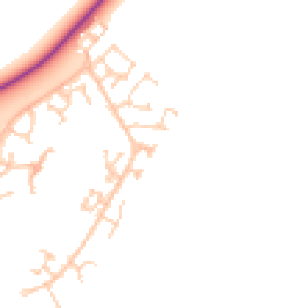 Daytime road noise heatmap for BN23 5BG