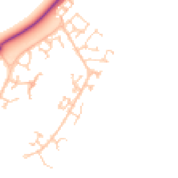 Daytime road noise heatmap for BN23 5BH
