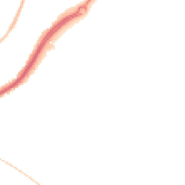 Night-time road noise heatmap for BN23 5BN