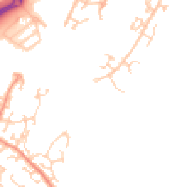 Daytime road noise heatmap for BN23 5DA
