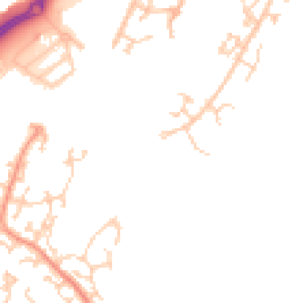 Daytime road noise heatmap for BN23 5DB