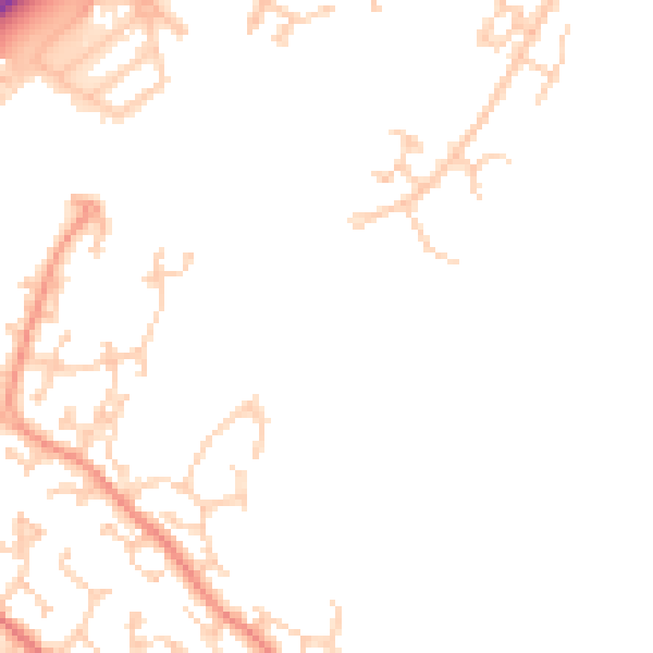 Daytime road noise heatmap for BN23 5DF