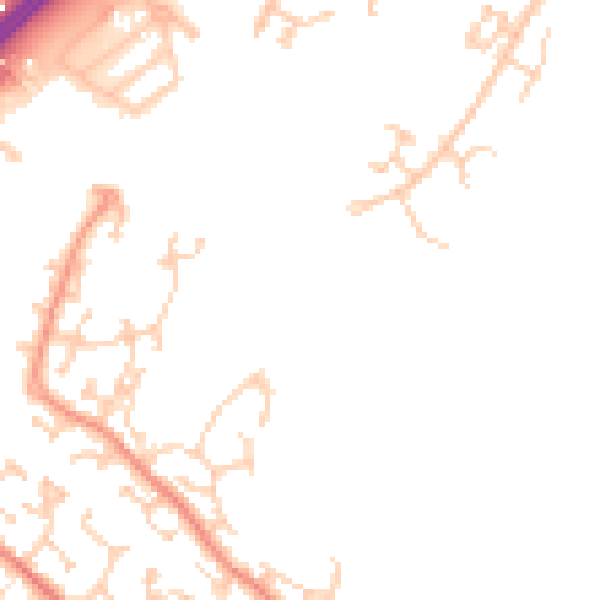 Daytime road noise heatmap for BN23 5DG