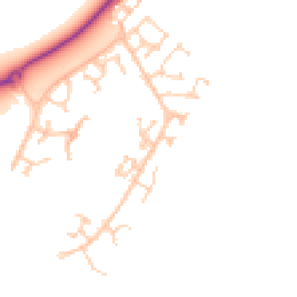 Daytime road noise heatmap for BN23 5NF