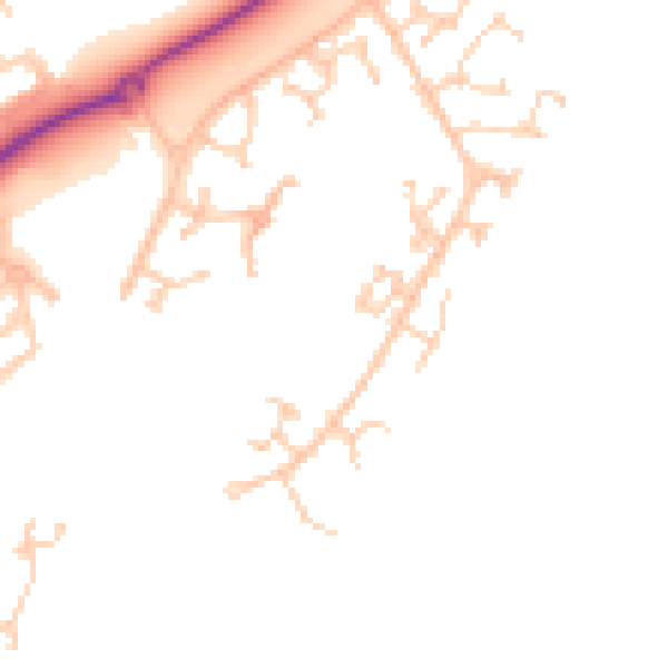 Daytime road noise heatmap for BN23 5NN