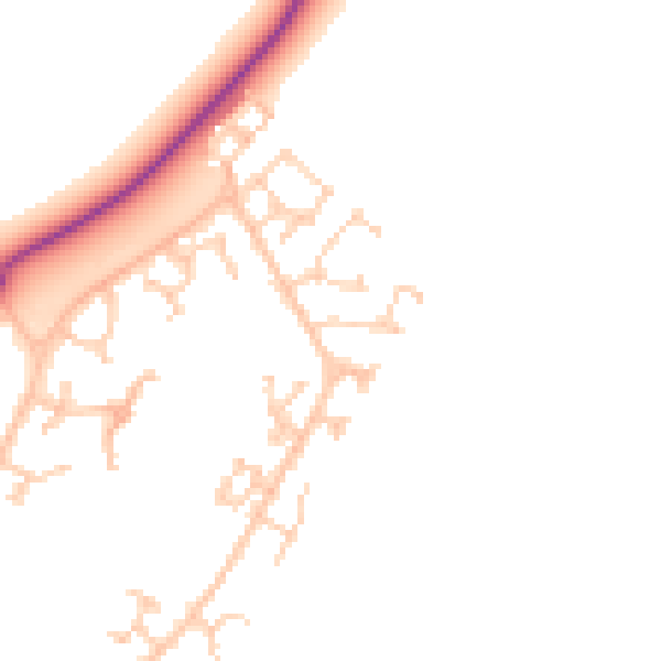Daytime road noise heatmap for BN23 5PN