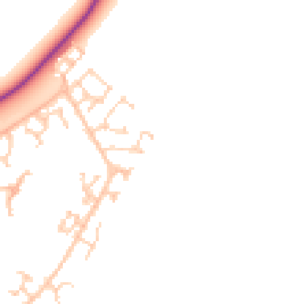 Daytime road noise heatmap for BN23 5PW