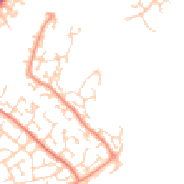 Daytime road noise heatmap for BN23 5SX