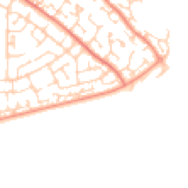 Daytime road noise heatmap for BN23 6EW