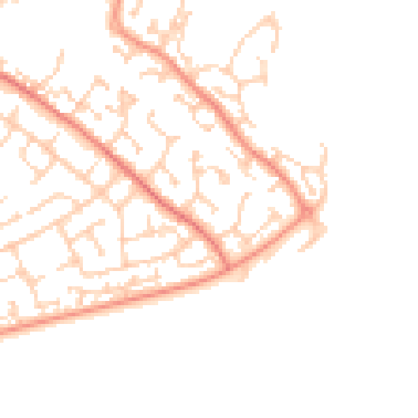 Daytime road noise heatmap for BN23 6HF