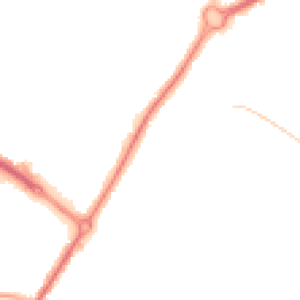 Night-time road noise heatmap for BN23 6JZ