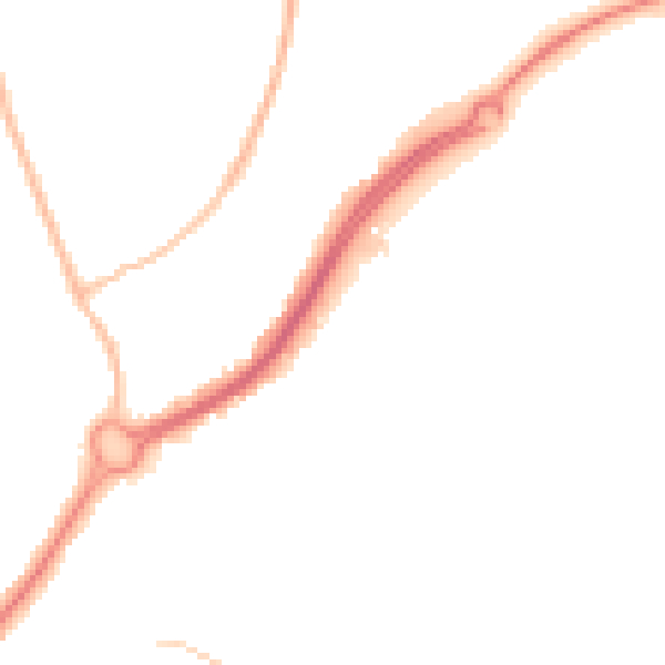 Night-time road noise heatmap for BN23 6TB