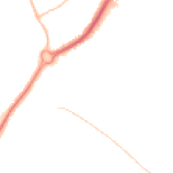 Night-time road noise heatmap for BN23 6TP