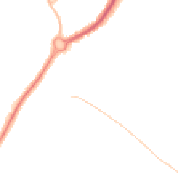 Night-time road noise heatmap for BN23 6UN
