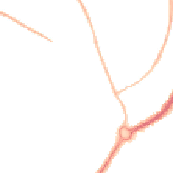 Night-time road noise heatmap for BN23 7NN