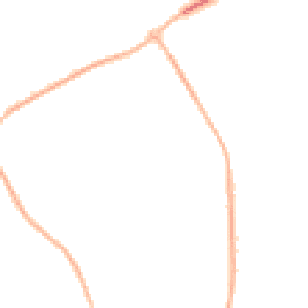 Night-time road noise heatmap for BN23 7PP