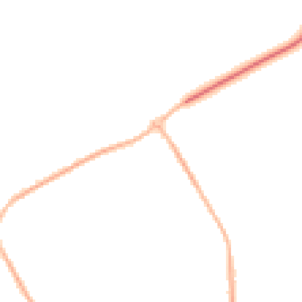 Night-time road noise heatmap for BN23 7TG
