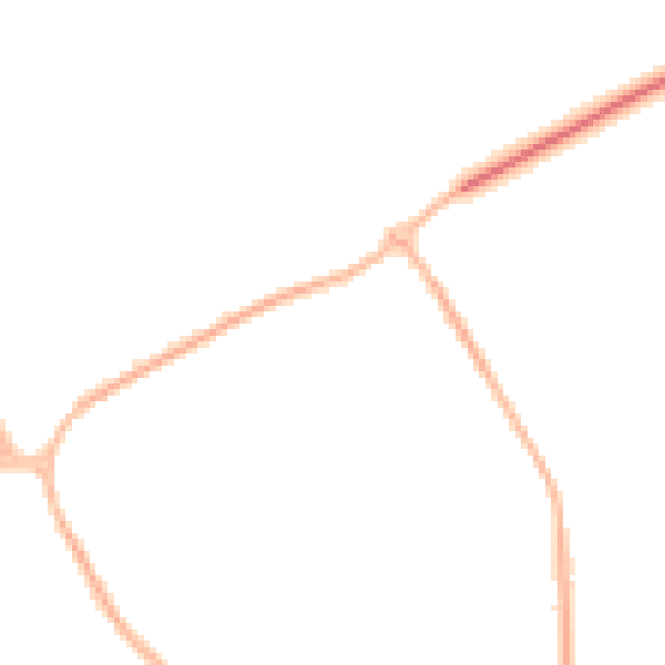 Night-time road noise heatmap for BN23 7TS