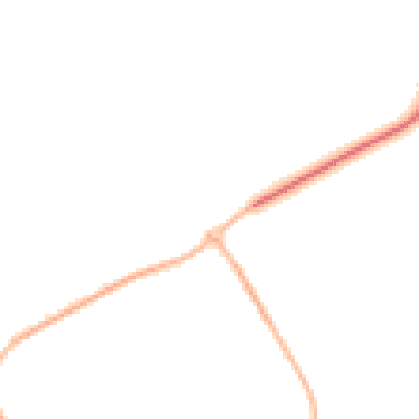 Night-time road noise heatmap for BN23 8AF