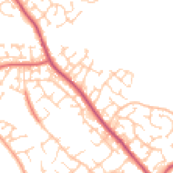 Daytime road noise heatmap for BN23 8BE