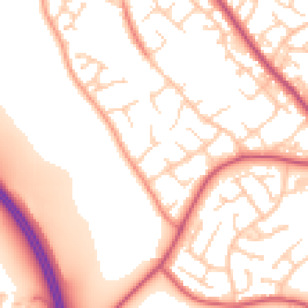 Daytime road noise heatmap for BN23 8DB