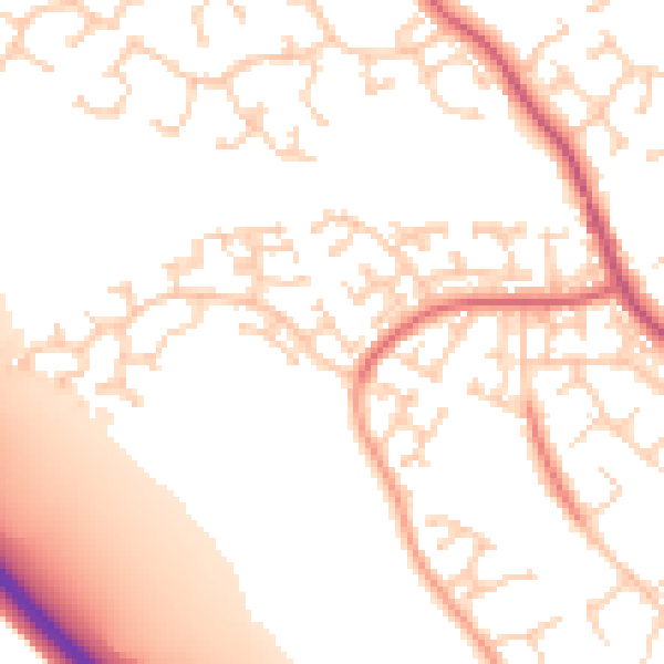 Daytime road noise heatmap for BN23 8JT