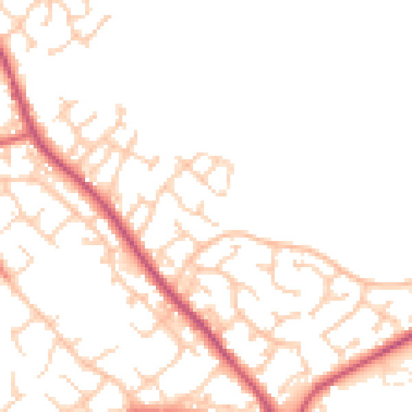 Daytime road noise heatmap for BN23 8NU