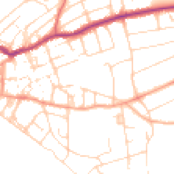 Daytime road noise heatmap for BN25 1AG