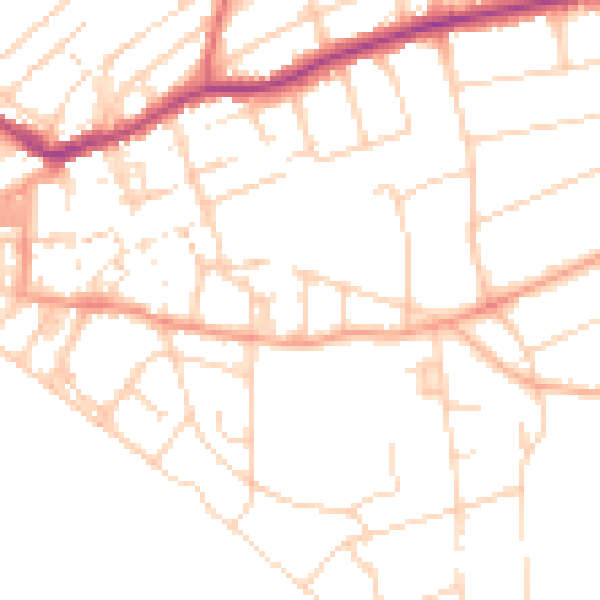 Daytime road noise heatmap for BN25 1AH