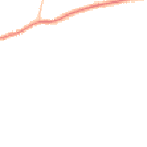 Night-time road noise heatmap for BN25 1AN