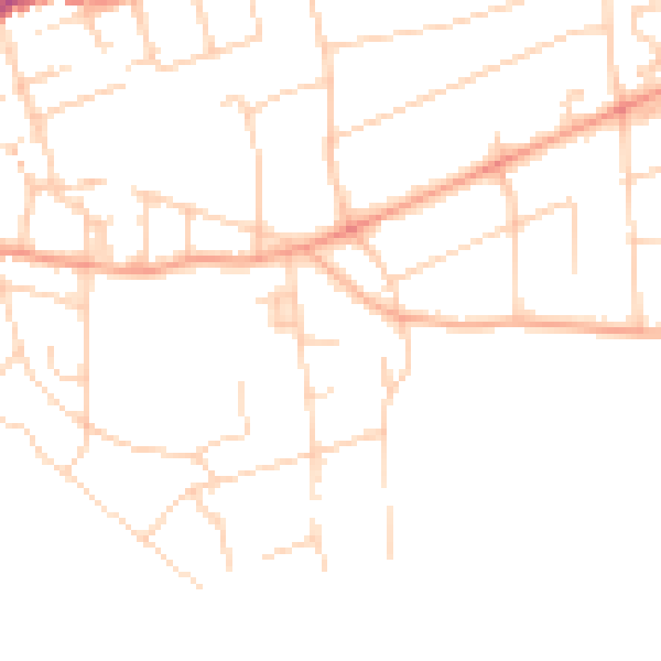 Daytime road noise heatmap for BN25 1AY