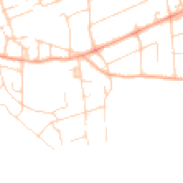 Daytime road noise heatmap for BN25 1BA