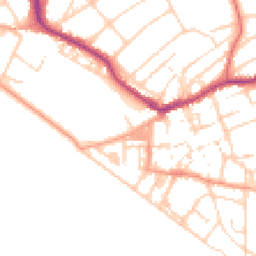 Daytime road noise heatmap for BN25 1DB