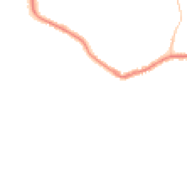 Night-time road noise heatmap for BN25 1DT