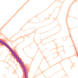 Daytime road noise heatmap for BN25 2JZ