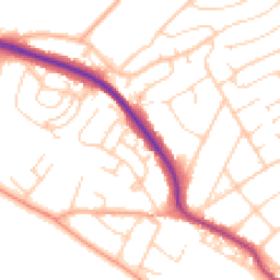 Daytime road noise heatmap for BN25 2NU