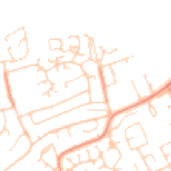 Daytime road noise heatmap for BN25 3BX