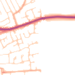 Daytime road noise heatmap for BN25 4BP