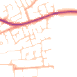 Daytime road noise heatmap for BN25 4DP