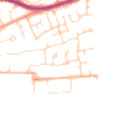 Daytime road noise heatmap for BN25 4EJ