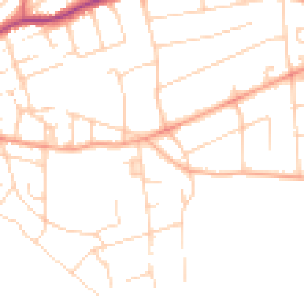 Daytime road noise heatmap for BN25 4HB