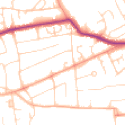Daytime road noise heatmap for BN25 4LW