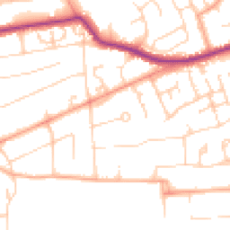 Daytime road noise heatmap for BN25 4LY