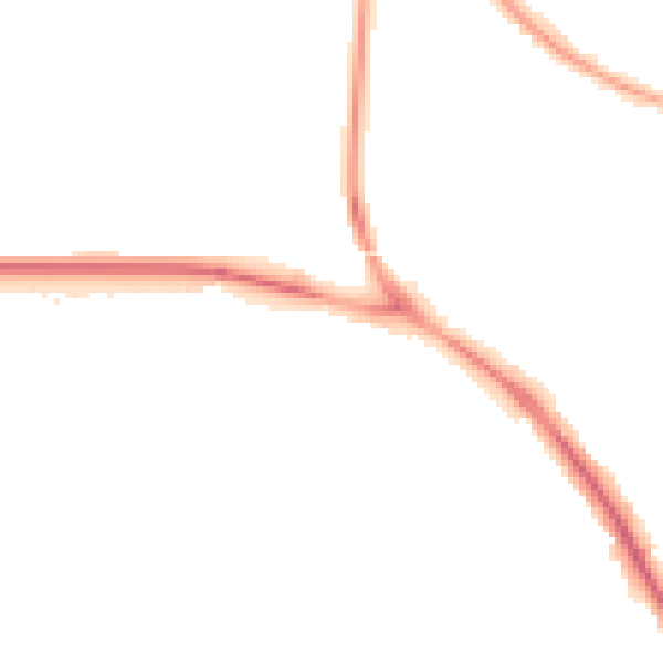 Night-time road noise heatmap for BN26 5JD
