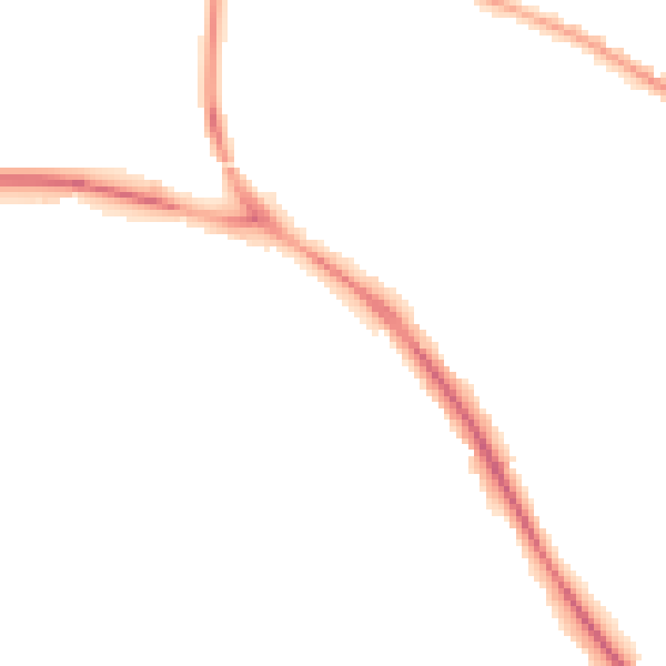 Night-time road noise heatmap for BN26 5JN