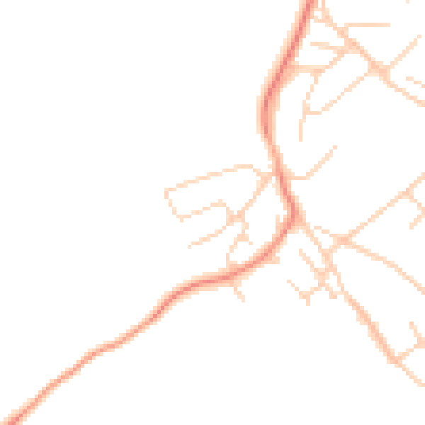 Daytime road noise heatmap for BN26 5NJ